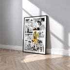 Ashito Aoi manga poster inspired by Aoashi in a black frame against a light gray wall