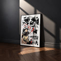 Chihiro Rokuhira manga poster inspired by Kagurabachi in a black frame against a charcoal gray wall