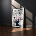 Chika Fujiwara manga poster inspired by Kaguya-sama: Love Is War in a black frame against a charcoal gray wall
