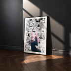 Chika Fujiwara manga poster inspired by Kaguya-sama: Love Is War in a black frame against a charcoal gray wall