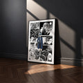 Ciel Phantomhive manga poster inspired by Black Butler in a black frame against a charcoal gray wall