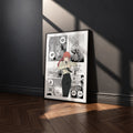 Makima manga poster inspired by Chainsaw Man in a black frame against a charcoal gray wall