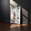 Nana Komatsu Hachi manga poster inspired by Nana in a black frame against a charcoal gray wall
