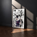 Nana Osaki manga poster inspired by Nana in a black frame against a charcoal gray wall