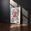 Nico Wakatsuki manga poster inspired by Witch Watch in a black frame against a charcoal gray wall