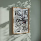 Video of the Rem manga poster inspired by Re:Zero in a light wood frame on a sage green wall