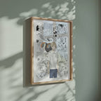Video of the Takashi Natsume manga poster inspired by Natsume's Book of Friends in a light wood frame on a sage green wall