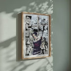 Video of the Nana Osaki manga poster inspired by Nana in a light wood frame on a sage green wall