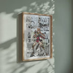 Video of the Raphtalia manga poster inspired by The Rising of the Shield Hero in a light wood frame on a sage green wall