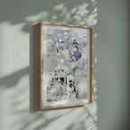 Video of the Puck manga poster inspired by Re:Zero in a light wood frame on a sage green wall
