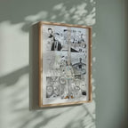 Video of the Norman manga poster inspired by The Promised Neverland in a light wood frame on a sage green wall