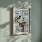 Video of the Temari manga poster inspired by Naruto in a light wood frame on a sage green wall