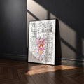 Chibiusa Sailor Chibi Moon manga poster inspired by Sailor Moon in a black frame against a charcoal gray wall
