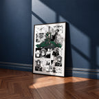 Sieglinde Sullivan manga poster inspired by Black Butler in a black frame against a navy blue wall