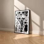 Yuki Anzai manga poster inspired by Devils' Line in a black frame against a warm beige wall